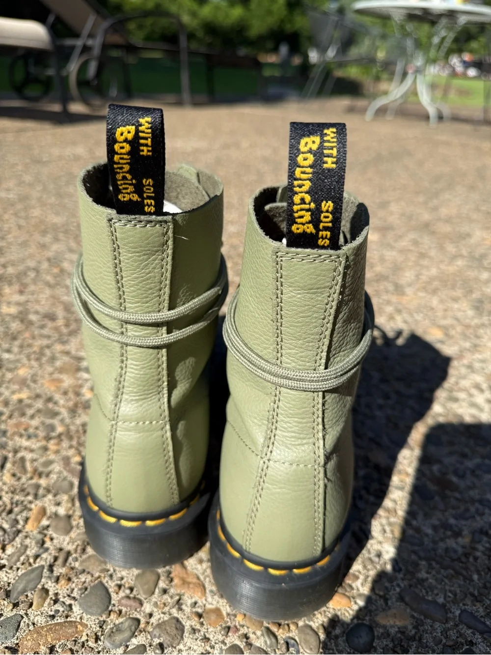 Dr. Martens Women’s 1460 Pascal Khaki boots - Picture 2 of 6